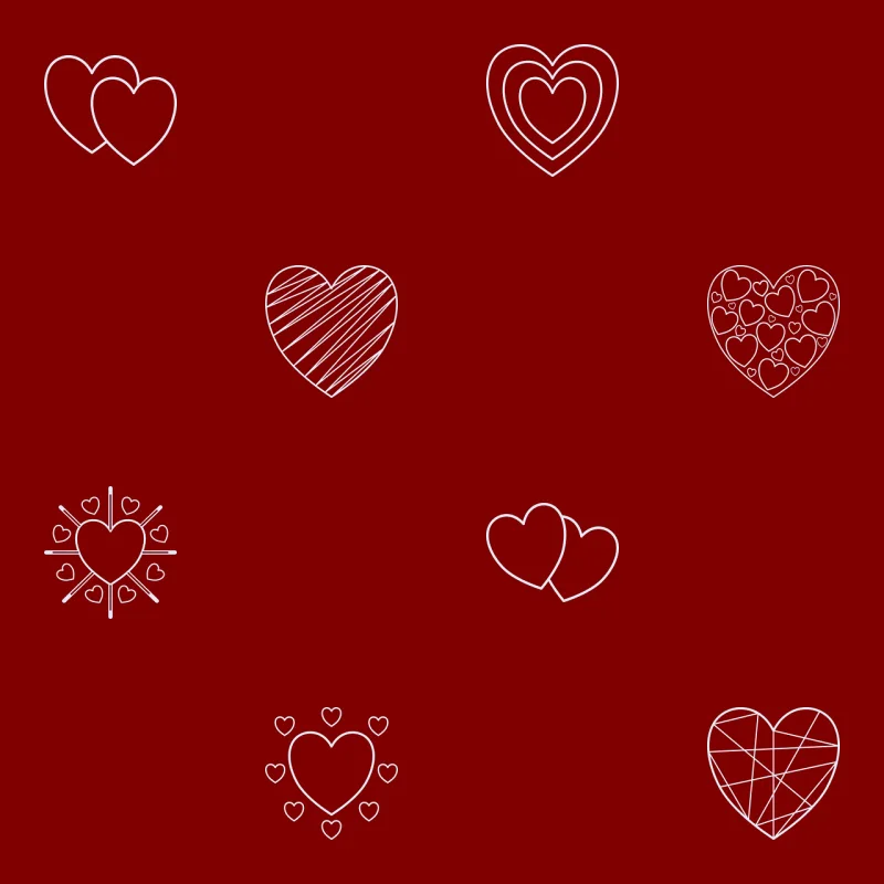 Lavender Maroon Deep red Stickdatei – Herzen & Liebe