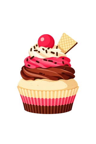 Cupcake Dessert Chocolate dessert Stickdatei