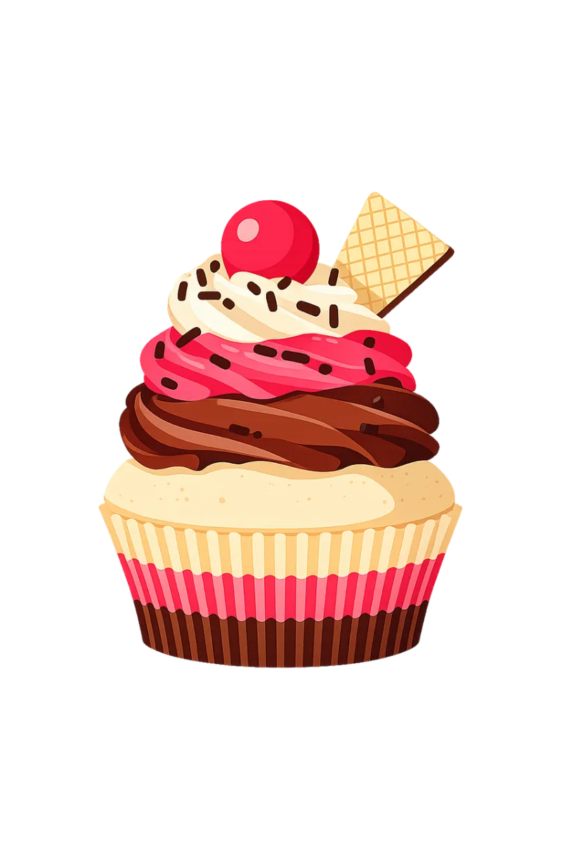 Cupcake Dessert Chocolate dessert Stickdatei – Kinder