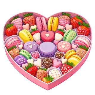 Heart chocolate box Valentine chocolates Chocolate assortment Stickdatei – Essen & Trinken