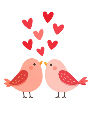 Love birds Cute birds Couple birds Stickdatei