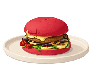 Vegan burger Vegetarian burger Plant based food Stickdatei