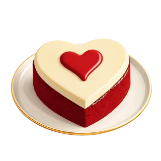 Heart cake Chocolate cake Red velvet cake Stickdatei