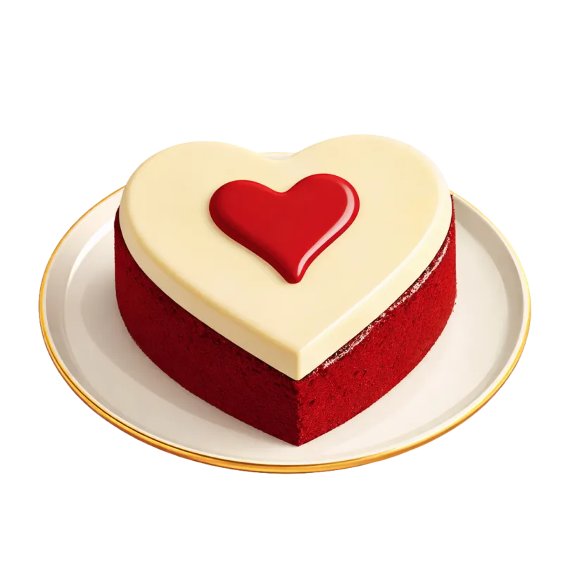 Heart cake Chocolate cake Red velvet cake Stickdatei – Essen & Trinken