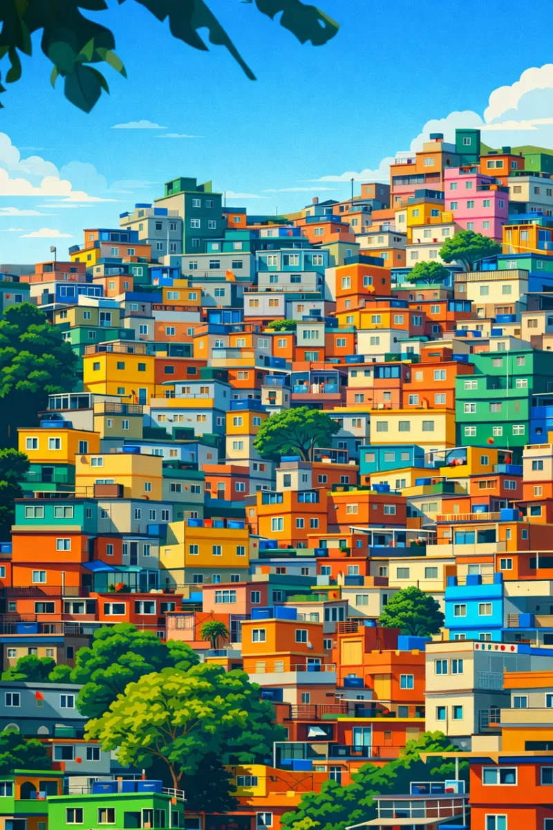 Brazil Brazilian favela Favelas Stickdatei – Natur
