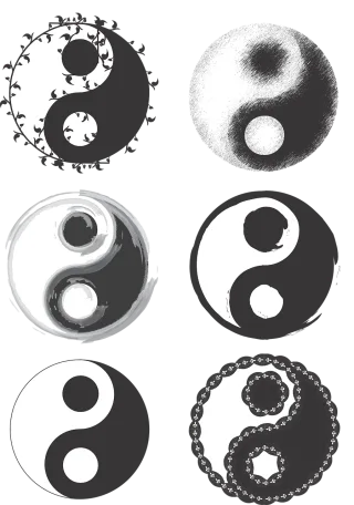 Ying yang Symbol Jing jang Stickdatei