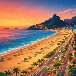 Brazil Rio de janeiro Ipanema Stickdatei