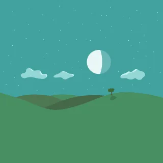Nature Mountains Moon Stickdatei