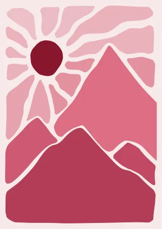 Landscape Mountain Naive Stickdatei