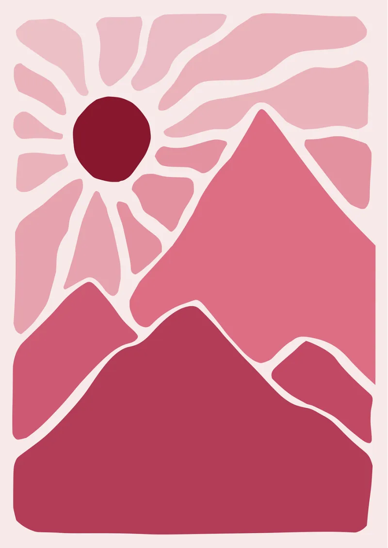 Landscape Mountain Naive Stickdatei – Natur