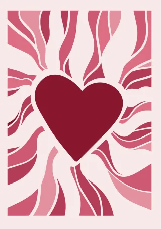 Heart Love Minimal Stickdatei