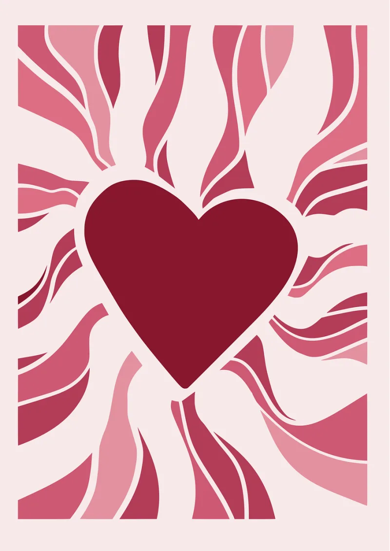 Heart Love Minimal Stickdatei – Weihnachten