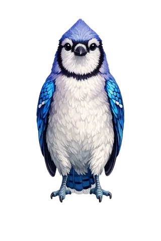 Blue jay Bird portrait Cute bird Stickdatei