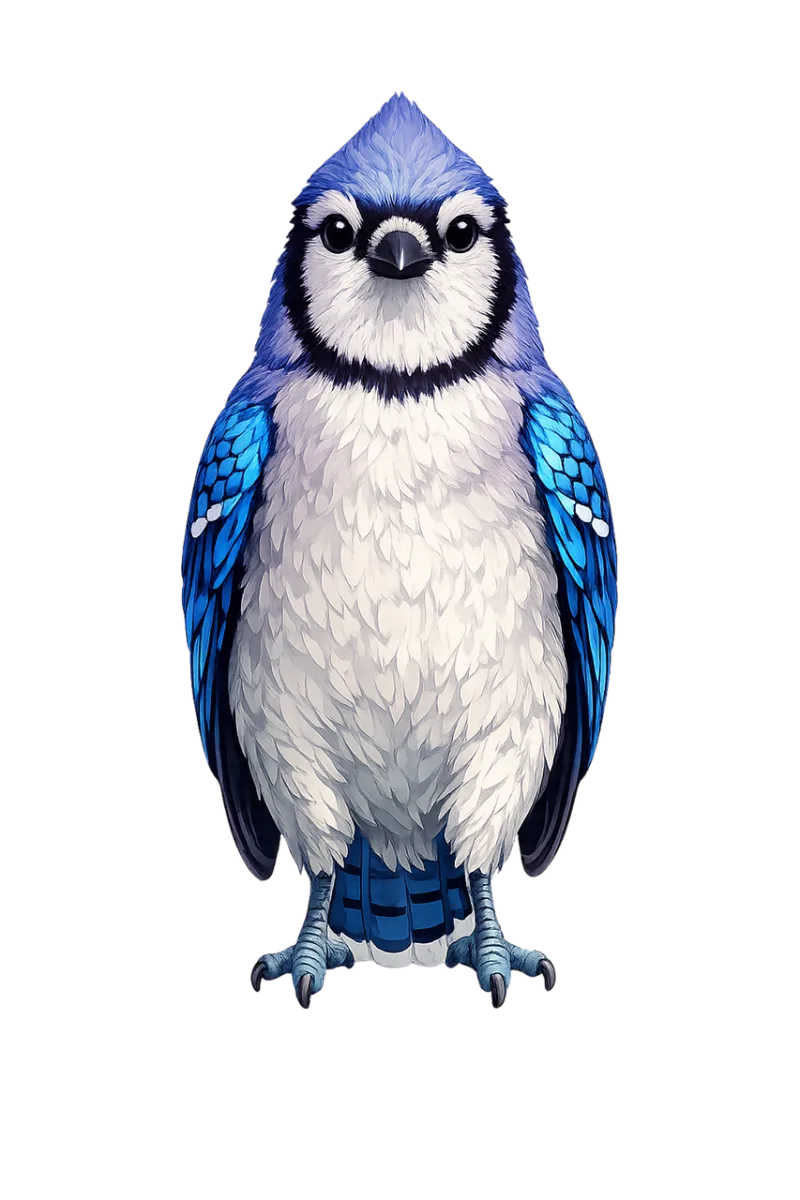 Blue jay Bird portrait Cute bird Stickdatei – Natur