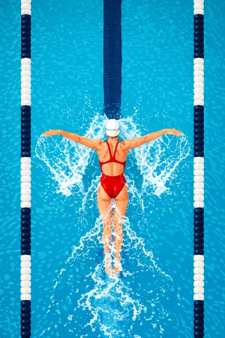 Swimming Swimmer Butterfly stroke Stickdatei