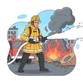 Firefighter Fire rescue Emergency service Stickdatei