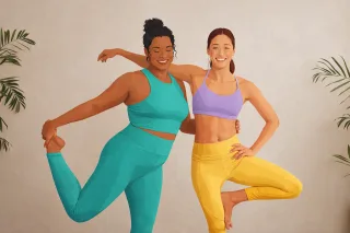 Yoga Fitness Women workout Stickdatei