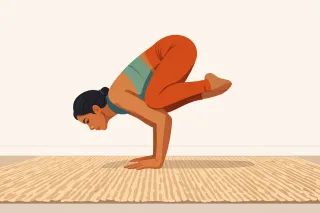 Yoga Crow pose Bakasana Stickdatei