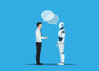 Artificial intelligence Robot Technology Stickdatei