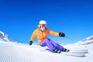Skiing Skier Winter sport Stickdatei