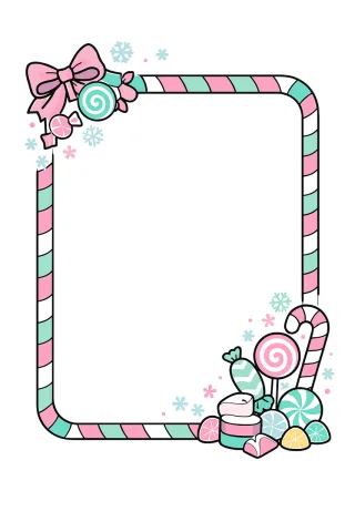 Candy Frame Border Stickdatei