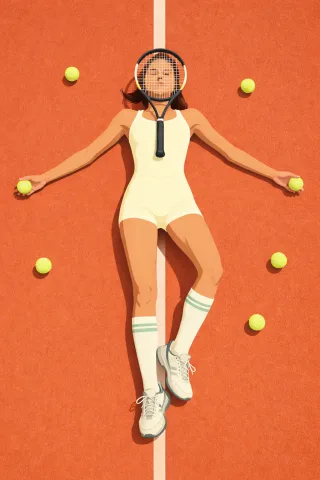 Tennis Tennis player Sport Stickdatei