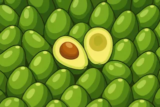 Avocado Fruit Healthy food Stickdatei