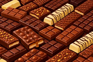 Chocolate bars Chocolate assortment Dark chocolate Stickdatei
