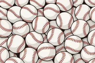 Baseball Baseball pattern Baseball balls Stickdatei