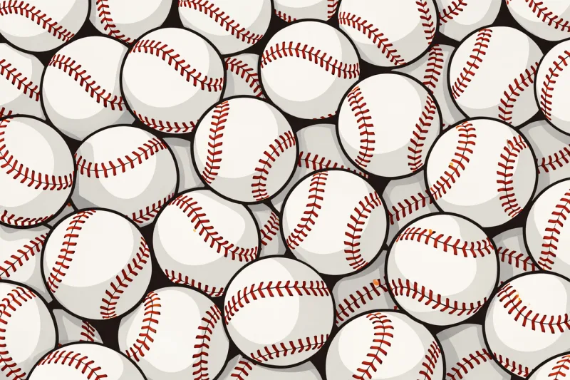 Baseball Baseball pattern Baseball balls Stickdatei – Sport
