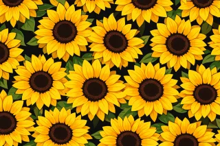 Sunflowers Sunflower pattern Floral background Stickdatei