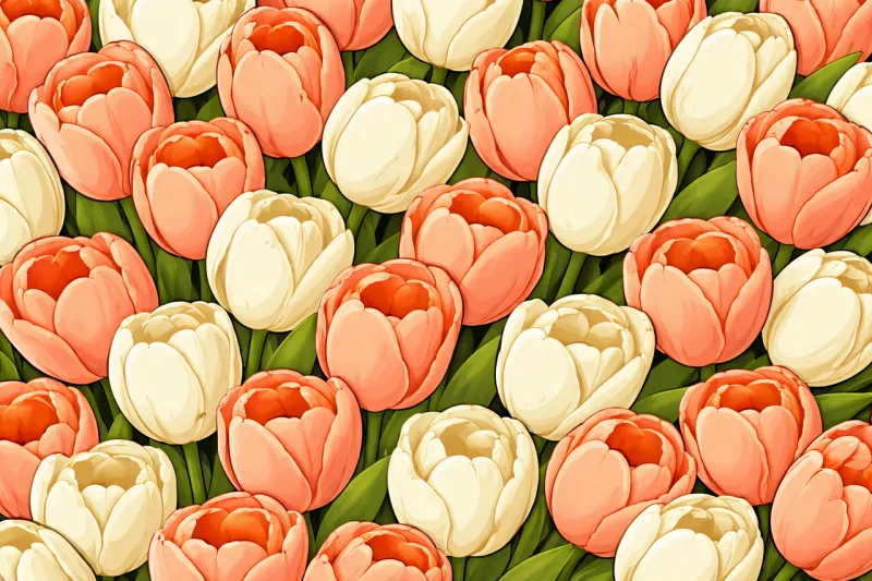 Tulip Tulips Floral pattern Stickdatei – Blumen