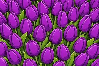 Tulip Tulips Purple tulips Stickdatei
