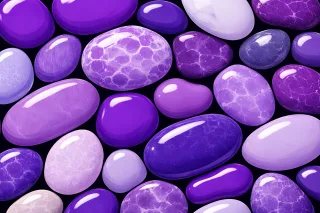 Purple stones Amethyst pattern Violet pebbles Stickdatei