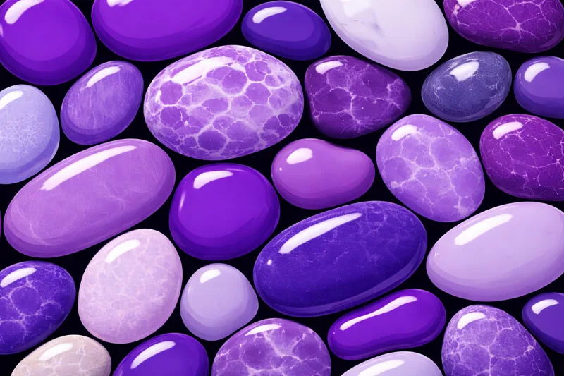 Purple stones Amethyst pattern Violet pebbles Stickdatei – Blumen