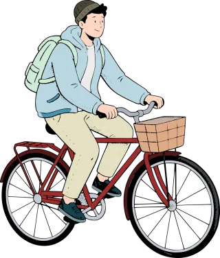 Cyclist Bike Motorbike Stickdatei