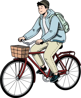 Cyclist Bike Motorbike Stickdatei