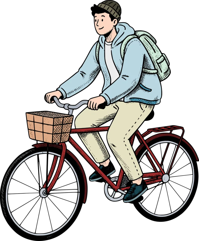 Cyclist Bike Motorbike Stickdatei – Fahrzeuge
