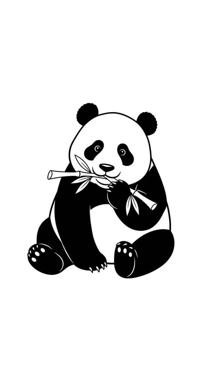 Panda Giant panda Bear Stickdatei – Tiere