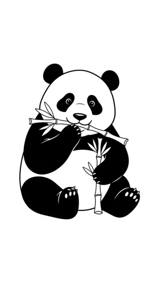 Panda Giant panda Bear Stickdatei