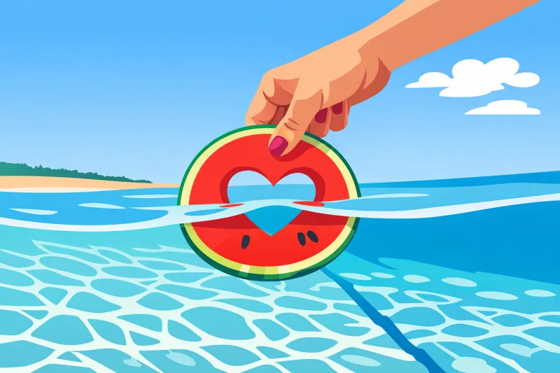Watermelon Watermelon slice Heart shape Stickdatei – Essen & Trinken