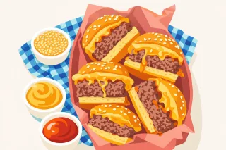 Burger Cheeseburger Hamburger Stickdatei