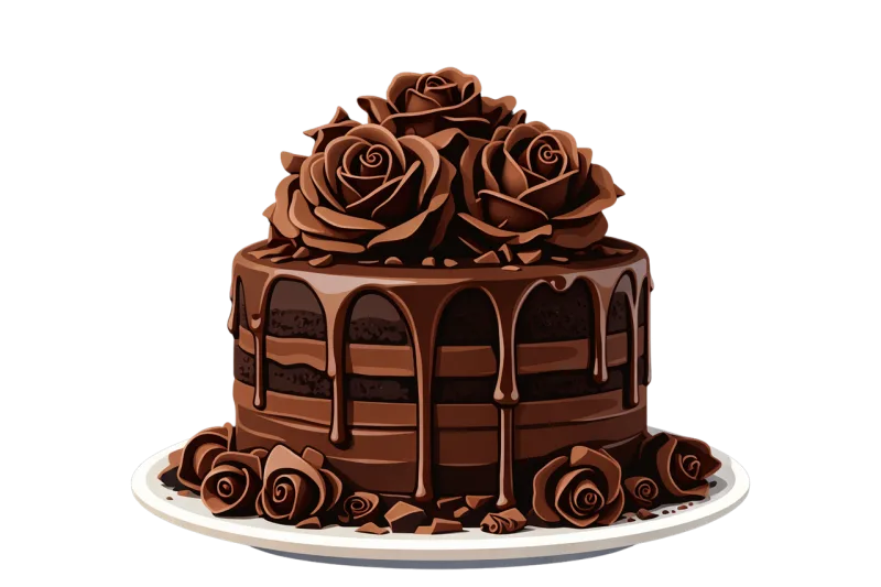 Chocolate cake Cake Dessert Stickdatei – Essen & Trinken