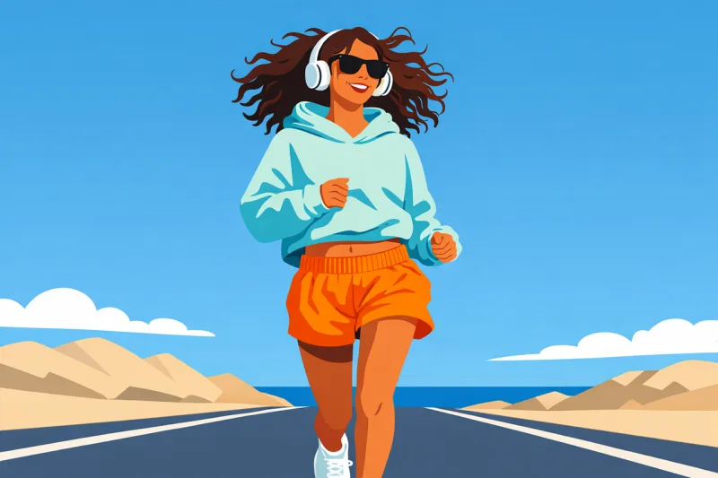 Running Jog Woman Stickdatei – Sport