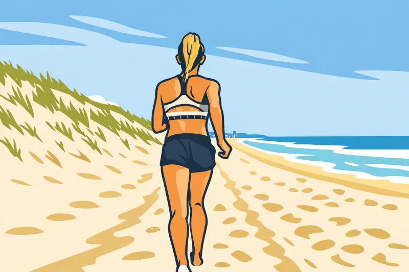 Running Jog Woman Stickdatei – Sport