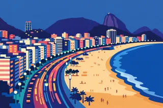 Copacabana Rio de janeiro Brazil Stickdatei – Natur