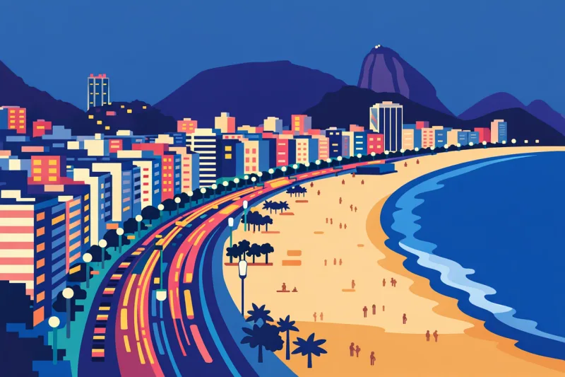 Copacabana Rio de janeiro Brazil Stickdatei – Natur