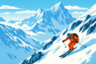Skiing Skier Snow Stickdatei