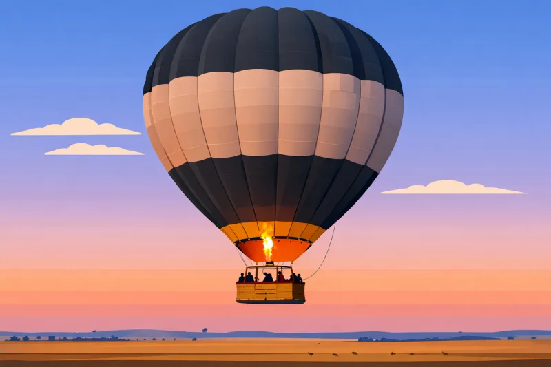 Hot air balloon Balloon ride Safari Stickdatei – Kinder