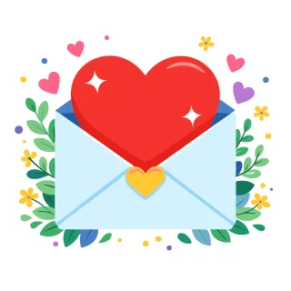 Love Letter Envelope Stickdatei – Herzen & Liebe